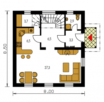 Floor plan of ground floor - KOMPAKT 39